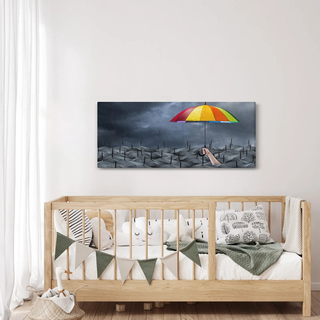 Obraz - Dáždniky (120x50 cm)