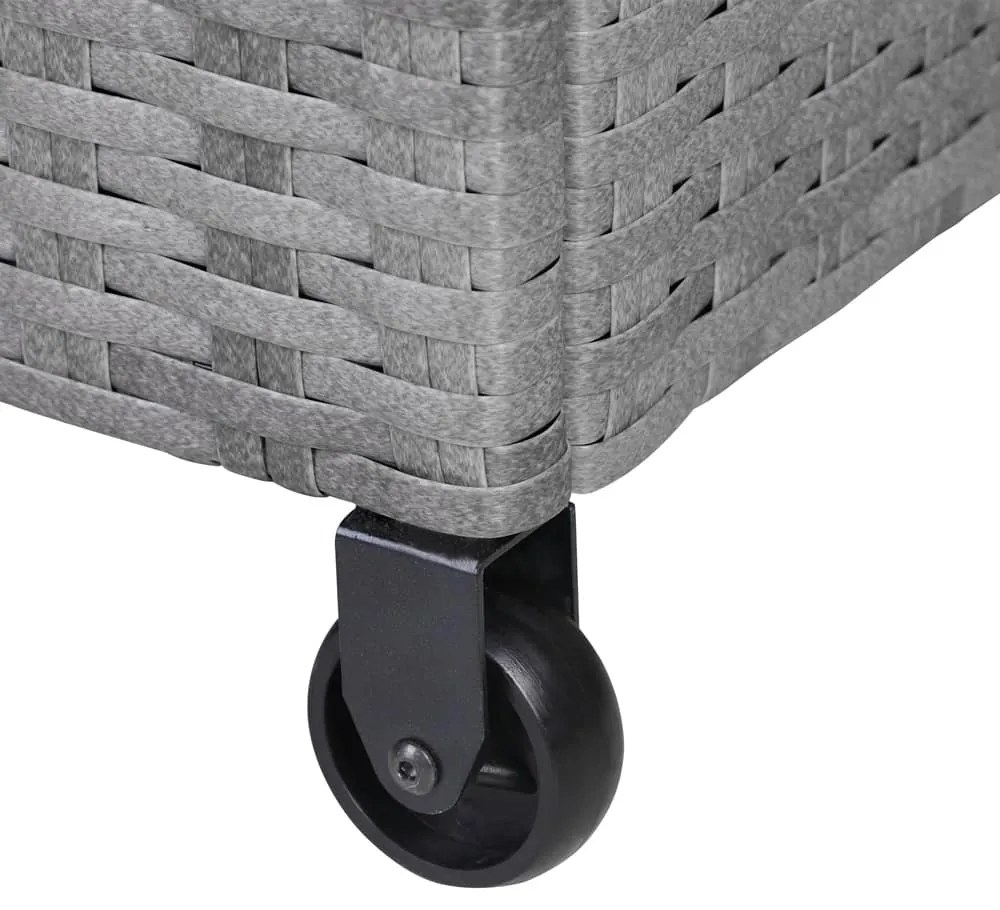 InternetovaZahrada Úložný box 122x56x61cm – sivý s kolieskom