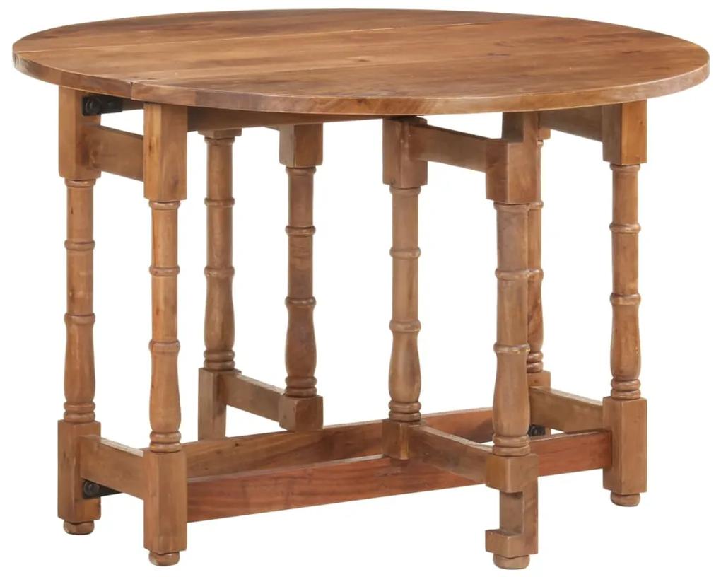 Jedálenský stôl okrúhly 110x76 cm mangovníkový masív