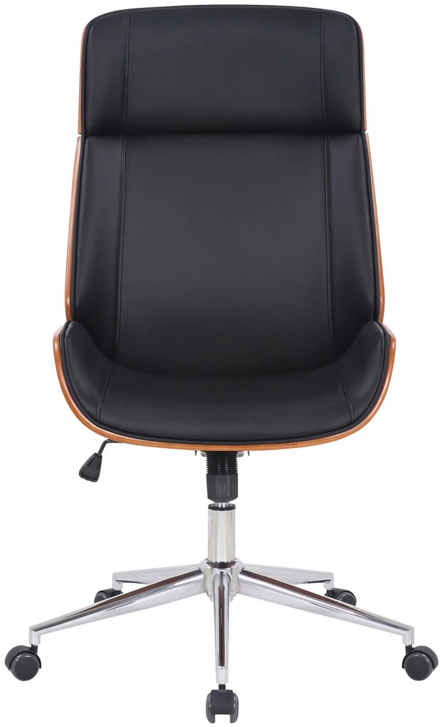 Design-Shop Kancelárska stolička Varel - drevo orech - Čierna