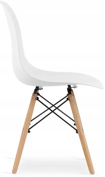 Jedálenský stôl TODI biely 80 cm s tromi stoličkami OSAKA biele