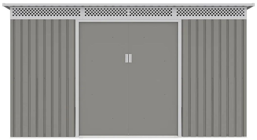 G21 Záhradný domček GRAH 700 - 340 x 206 cm, metalický šedý 63900993