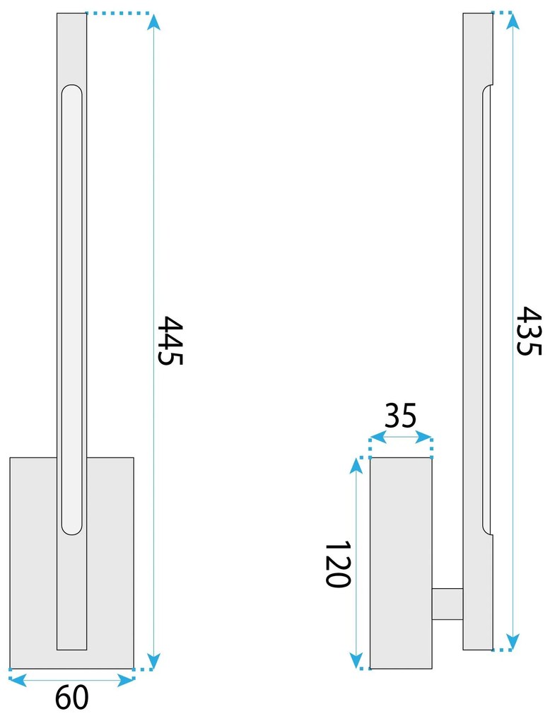 Toolight Toolight, LED nástenné svietidlo 4W, 4000K, 500lm, APP1799-W, zlatá lesklá, OSW-08981