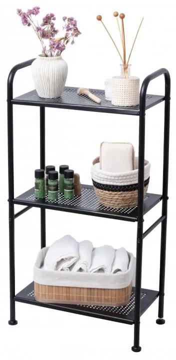 Erga Miki, 3-policový regál 405x210x770, čierna matná, ERG-YKA-P.MIKI-3