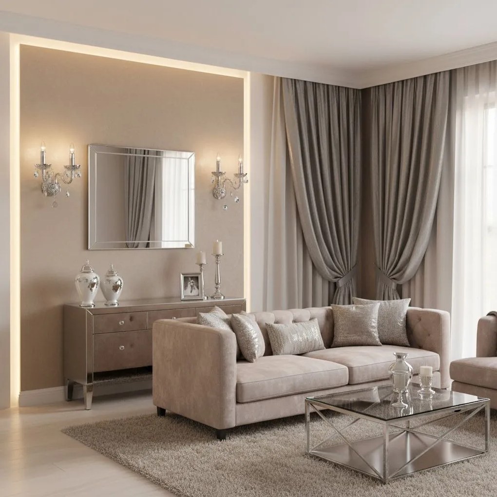 Toolight Toolight, nástenné svietidlo 2xE14, EBT019-2W, chrómová, OSW-01237