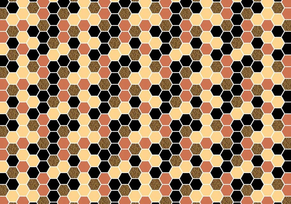 Fototapeta - Šesťuholník mozaika (152,5x104 cm)