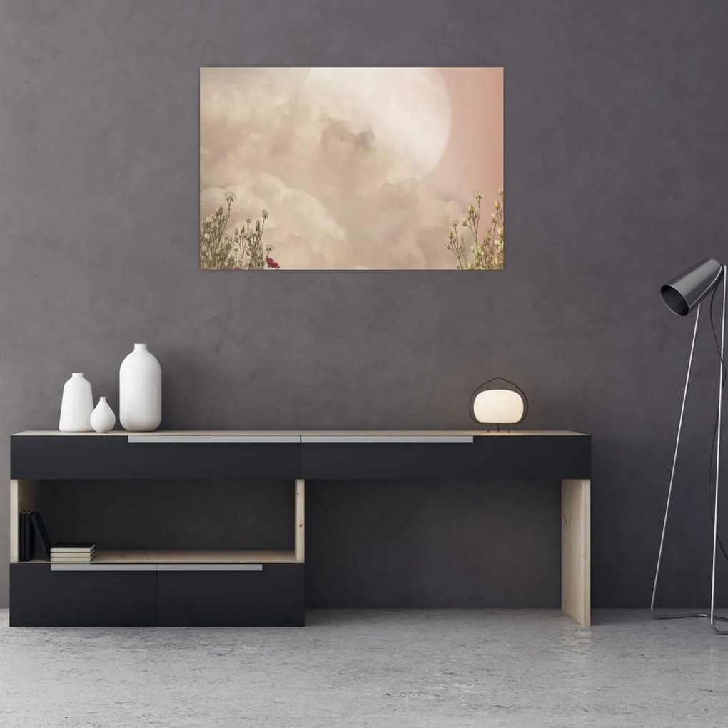 Obraz - Ružový spln (90x60 cm)