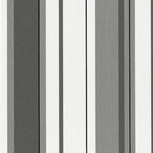 Vliesové tapety, pruhy čierno-sivé, Happiness 1332930, P+S International, rozmer 10,05 m x 0,53 m
