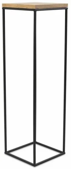 Stojan na kvety BASICLOFT 80x24 čierna/hnedá