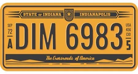 Ceduľa USA značky - Indianapolis