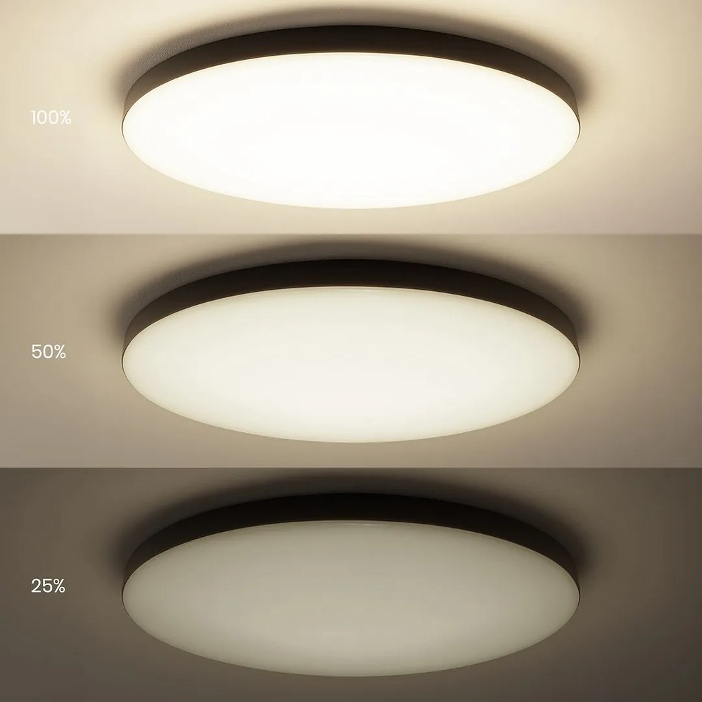 Stropné LED svietidlo Siena, 1x LED 80w, 3000-6000k, 3CCT, b, s ovládačom