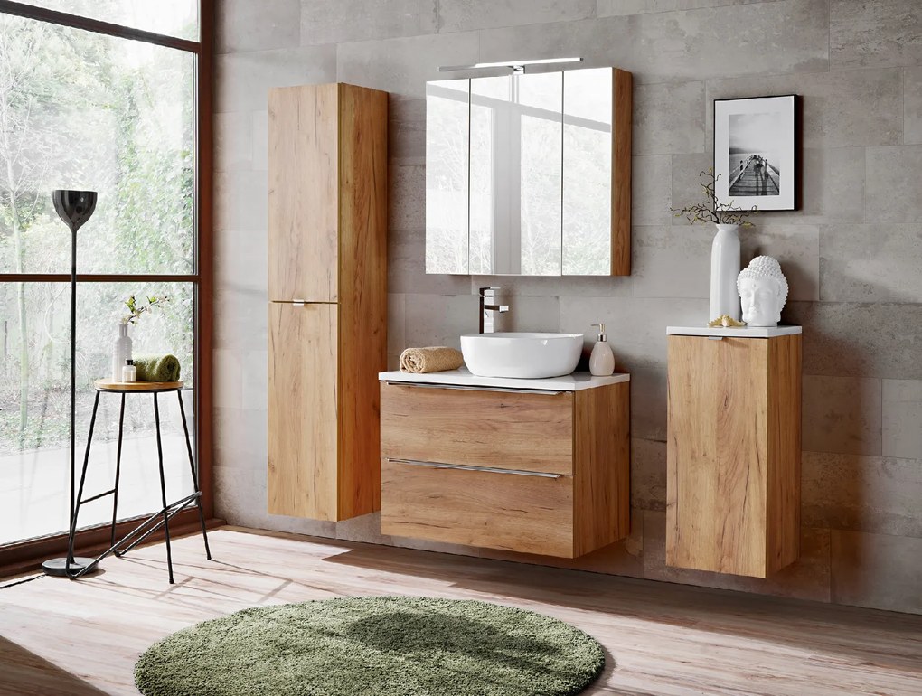 Comad Kúpeľňová skrinka pod umývadlo Capri Oak 80 dub zlatý craft