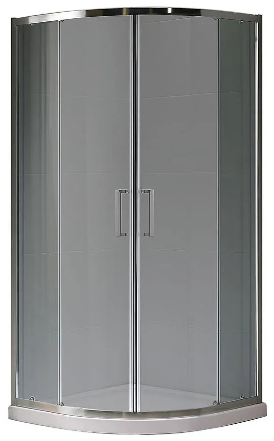 Štvrťkruhový Sprchový kút Aura 90x90x190 grafit - chróm