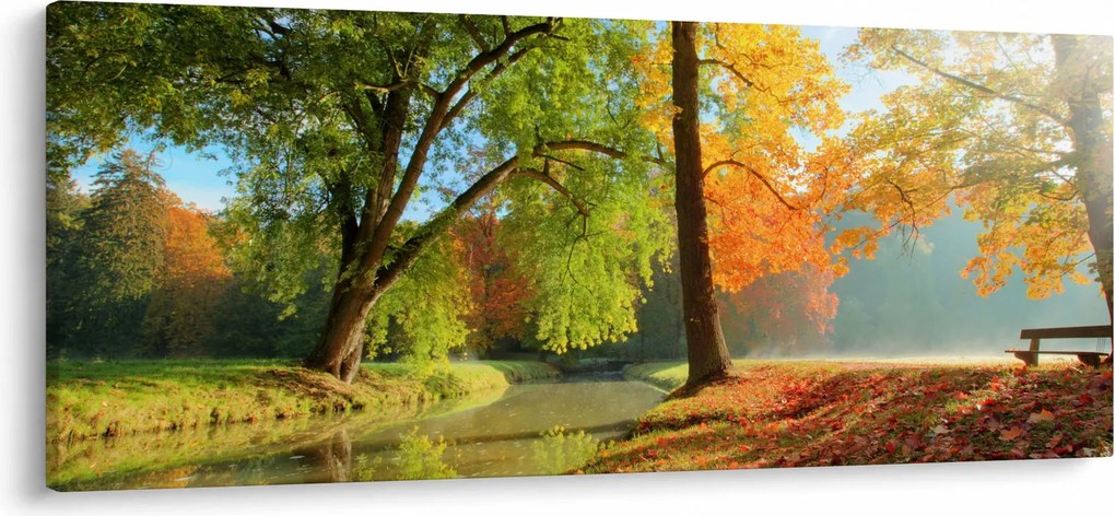 Obraz - Pokojná jesenná krajina (120x50 cm)