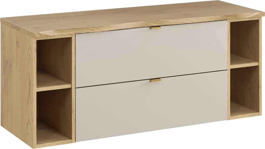 Comad Kúpeľňová skrinka pod umývadlo na dosku set Dalia Cashmere 120 kašmír/dub cremona