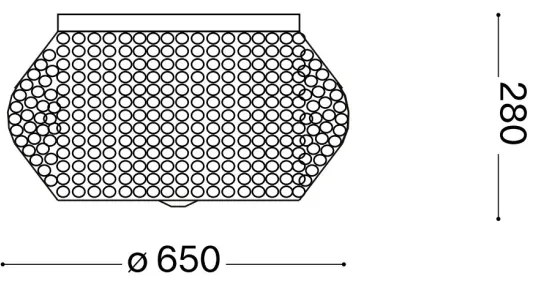 Ideal Lux - Krištáľové stropné svietidlo PASHA 14xE14/40W/230V pr. 65 chróm