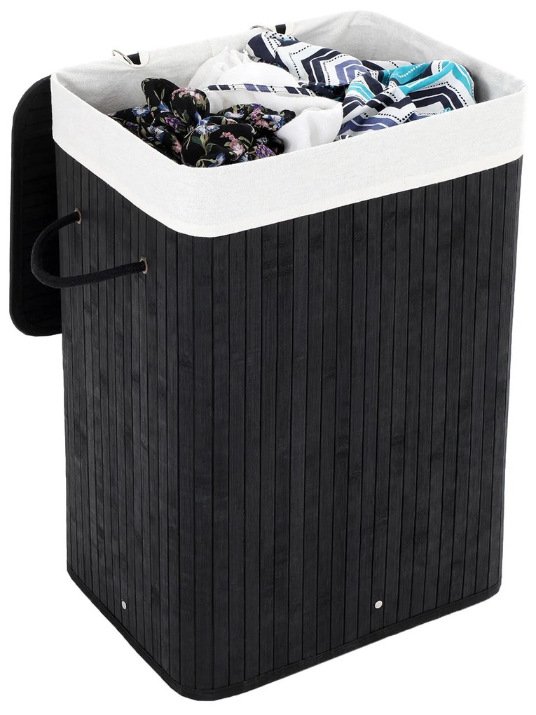 Kôš na bielizeň Donna Black 60x40x30 cm
