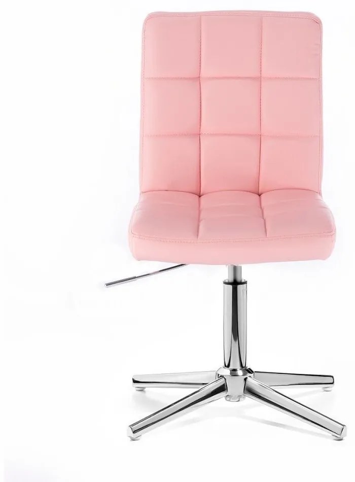 LuxuryForm DESIGN Stolička TOLEDO na striebornom kríži - ružová