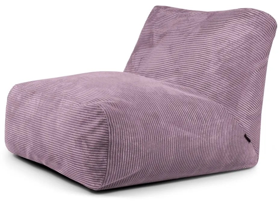 Fialový menčestrový sedací vak Tube 100 – SLOWDOWN