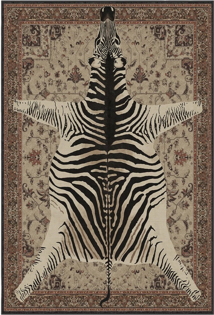 Umývateľný koberec's nízkym vlasom Safari by Iris Apfel