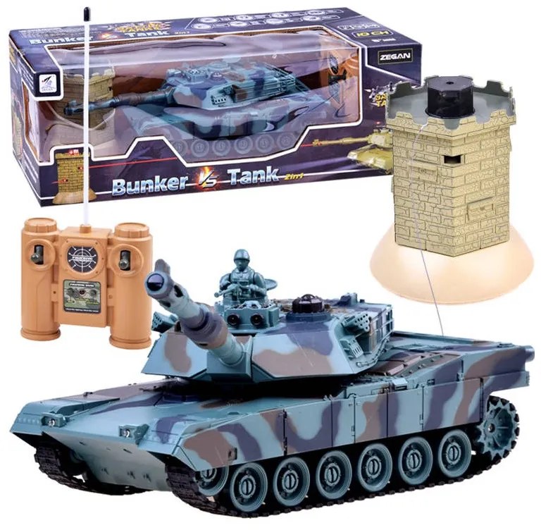 RC0424 Diaľkovo ovládaný bojový tank s bunkrom - Zegan