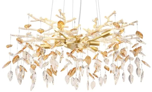 Globo 64132-8 - Luster na lanku DANNA 8xG9/8W/230V pr. 61 cm zlatá