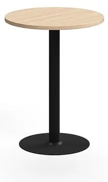 Barový stôl VERTICUS, Ø700x900 mm, dub/čierna