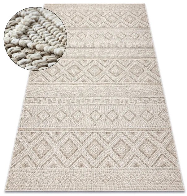 Koberec JERSEY 19234 béžový, kosoštvorce BOHO