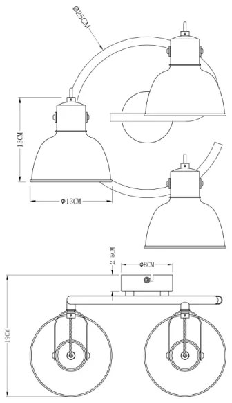 Globo 54655-3 - Bodové svietidlo FILLO 3xE14/25W/230V