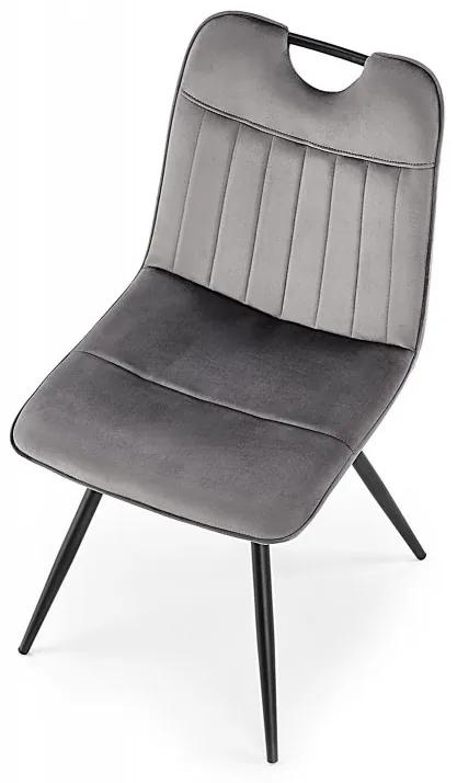 Jedálenská stolička REZA — kov, látka, viac farieb Čierna