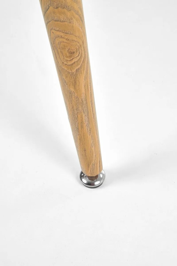 Oválny rozkladací jedálenský stôl Edward 120/200 cm biely/dub San remo