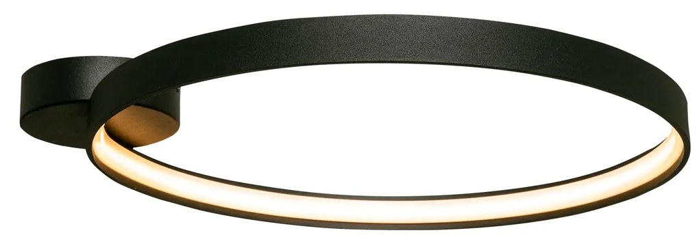 Moderná LED stropná lampa Circle 55 čierna