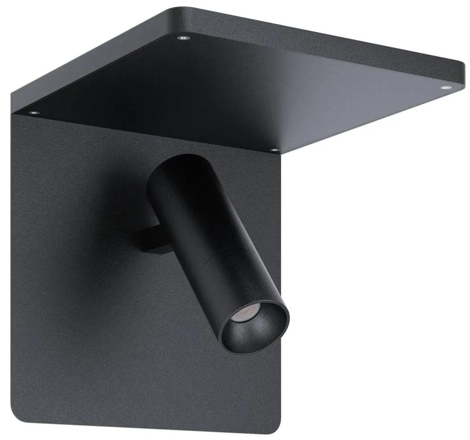 Eglo 67563 - LED Nástenné svietidlo s policou CIGLIE LED/8,1W/230V čierna