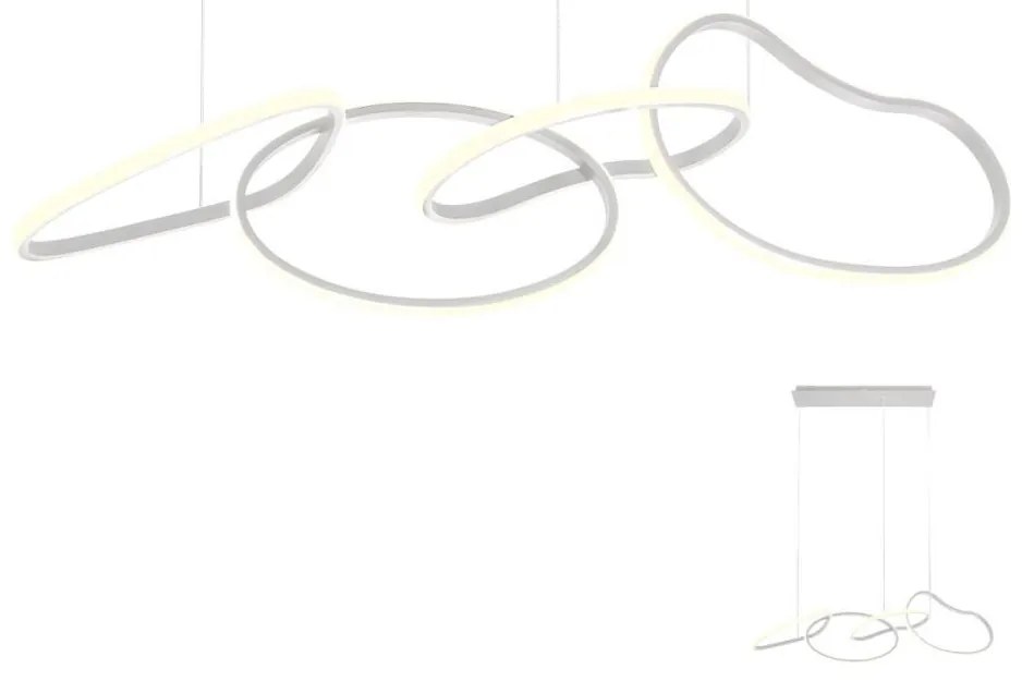 Redo 01-2594 - LED stmievateľný luster na lanku BIAS LED/87,4W/230V 3000K biela