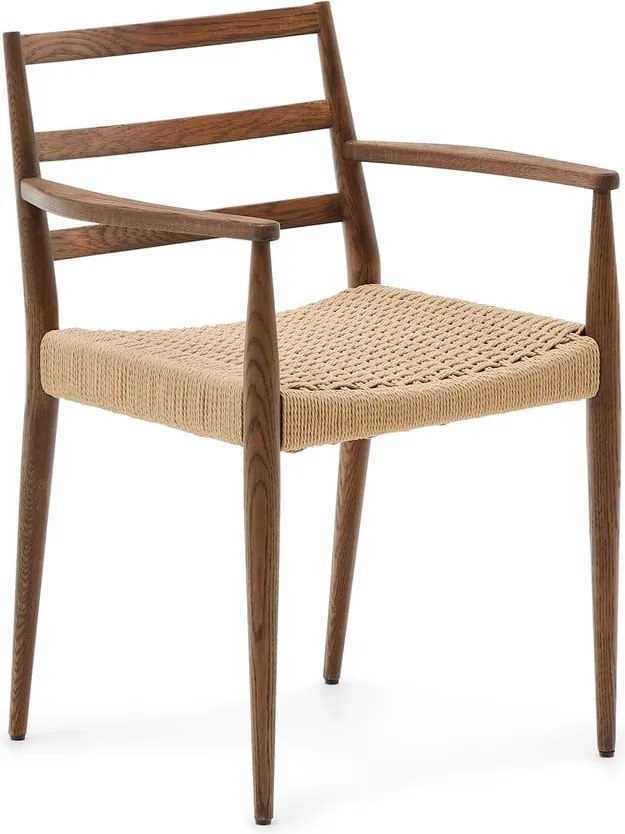 Jedálenská stolička z dubového dreva v hnedo-prírodnej farbe v súprave 2 ks Analy – Kave Home