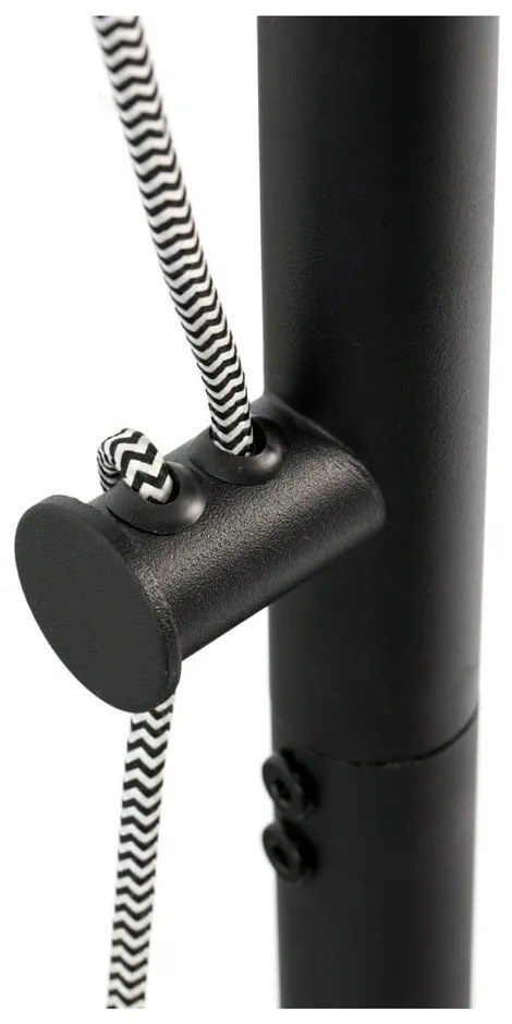 Čierna stojacia lampa White Label Tokio