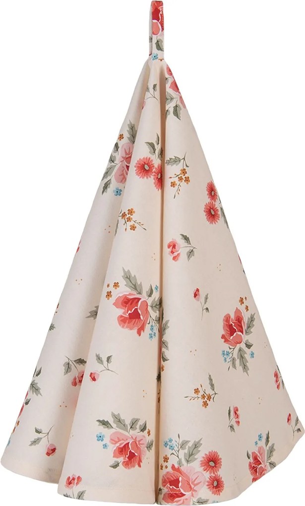 Okrúhla bavlnená utierka s kvetmi Little Rose Collection - Ø 82 cm