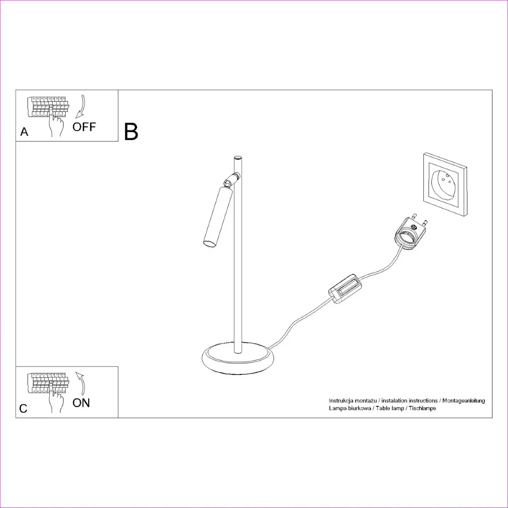 Stolná lampa Pastelo, 1x biele kovové tienidlo