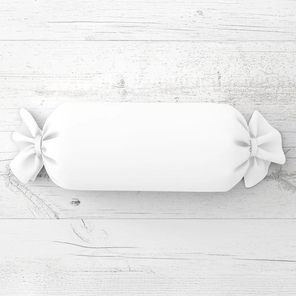 Biante Vankúš valec bonbon Rongo RG-031 Studený biely 15x80 cm