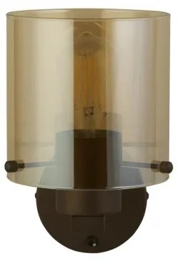 Searchlight 88912-1MO - Nástenné svietidlo SWEDEN 1xE27/60W/230V hnedá/dymová