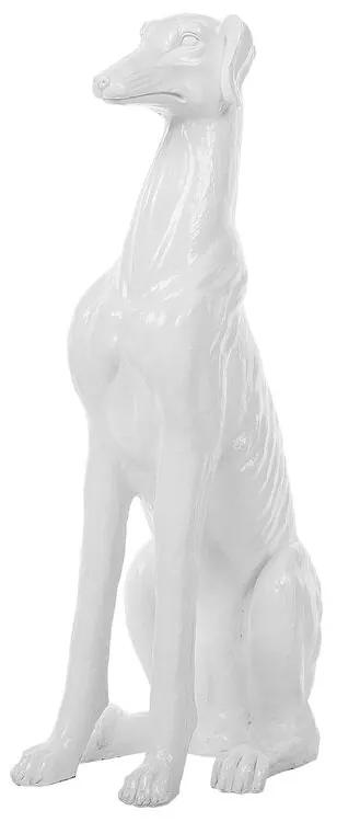 Dekoratívna figúrka biela 80 cm GREYHOUND Beliani