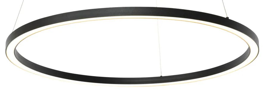 Inteligentné závesné svietidlo čierne 80 cm vrátane LED a RGBW - Girello