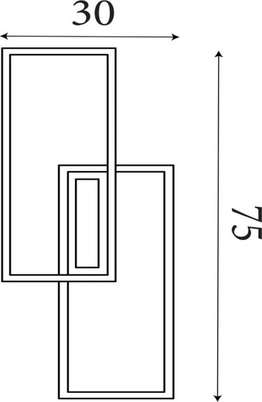 Searchlight 55624BK - LED stmievateľné stropné svietidlo OVALOID LED/40W/230V 3000K 30x75 cm