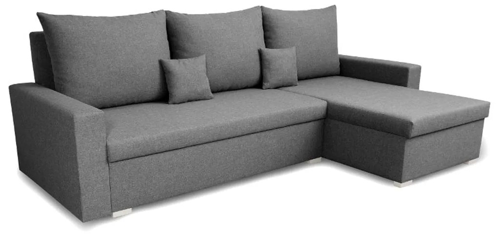 Rohová sedacia súprava s funkciou spania MONDI Sivá