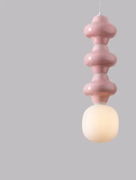 LED ružovo-biele moderné svietidlo Clio 3