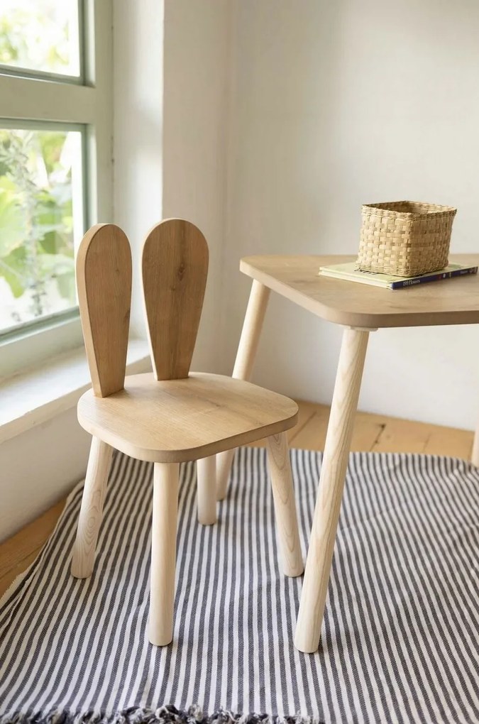 Detská stolička Bunny Chair - Brown