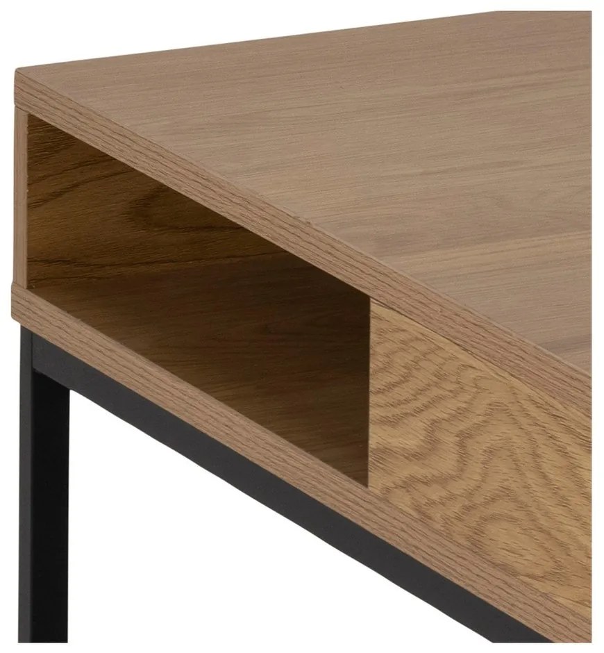 Konferenčný stolík s doskou v dubovom dekore v tmavoprírodnej farbe 80x80 cm Willford – Actona