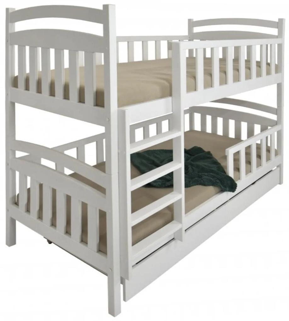 FA Detská poschodová posteľ Paula 7 180x80 Farba: Biela