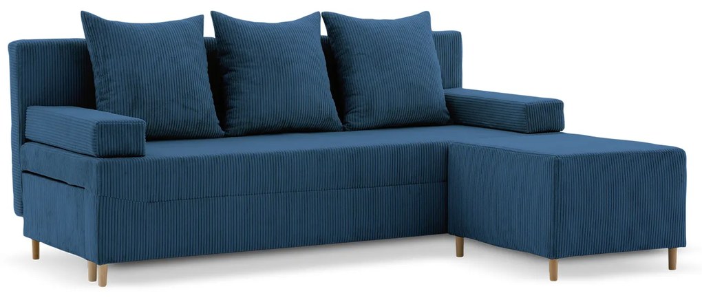 Rozkladacia pohovka s podnožkou FIREZE - poso Namornícka modrá