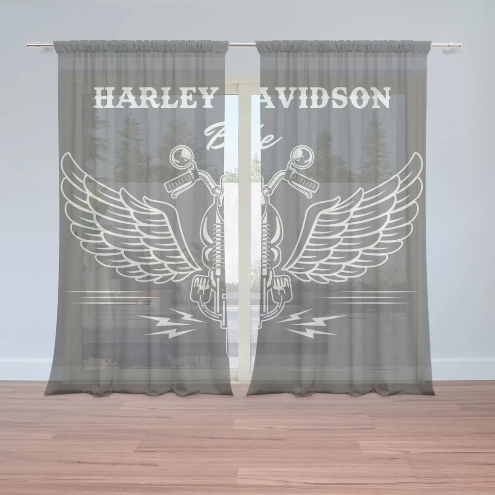 Sablio Záclony Harley-Davidson S krídlami: 2ks 150x250cm